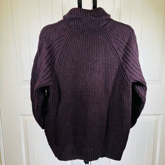 NWT Banana Republic men’s cable knit wool shawl collar cardigan sweater size L - Picture 9 of 13